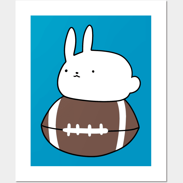 Little Bunny and Football Wall Art by saradaboru